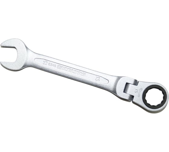 Изображение товара Комбинированный ключ трещоточный IZELTAS с шарниром 15мм, длина 174 мм, 345020015