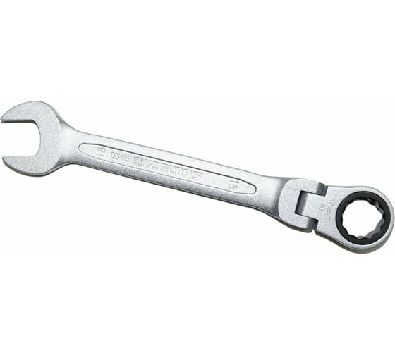 Изображение товара Комбинированный ключ трещоточный IZELTAS с шарниром 18мм, длина 213 мм, 345020018