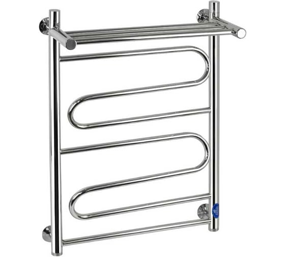 Изображение товара Полотенцесушитель Санакс - ЮПИТЕР - Лиана, с ПОЛКОЙ 500х800 мм, труба - 1 x 2 мм, нержавеющая сталь, полированная юсп5080