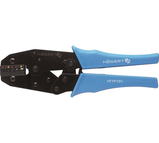 Изображение товара Пресс-клещи для обжима тонкостенных втулок HOEGERT TECHNIK диапазон: от 0.5 до 6.0 мм2 HT1P195