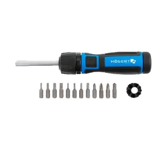 Изображение товара Отвертка HOEGERT TECHNIK со сменными битами и редуктором 1:5 HT1S215