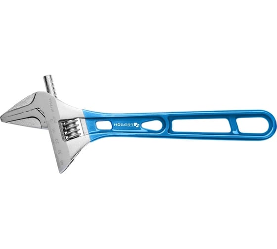 Изображение товара Разводной облегченный ключ с длинной рукояткой HOEGERT TECHNIK 256 мм HT1P564