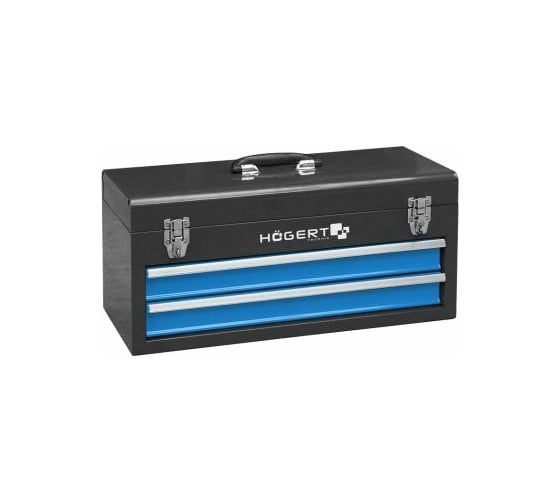 Изображение товара Металлический инструментальный ящик HOEGERT TECHNIK 2 выдвижные секции HT7G074