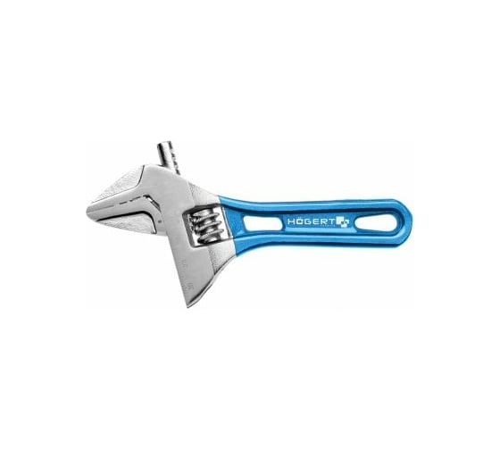 Изображение товара Разводной облегченный ключ с короткой рукояткой HOEGERT TECHNIK 140 мм HT1P562