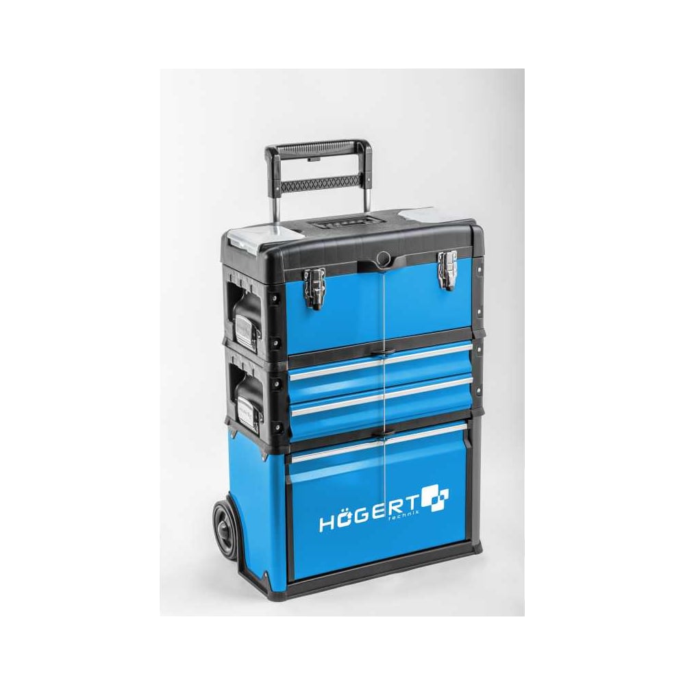 Изображение товара Тележка для инструментов HOEGERT TECHNIK 3 модуля HT7G080 профессиональная
