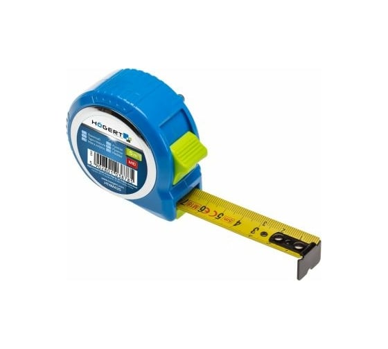 Изображение товара Рулетка HOEGERT TECHNIK 5 м, 25 мм покрыта нейлоном, стопор ленты, MID HT4M436
