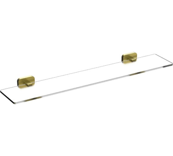 Изображение товара Стеклянная полка для ванной Wonzon & Woghand GRAFFITY Брашированное золото WW-9327-BG