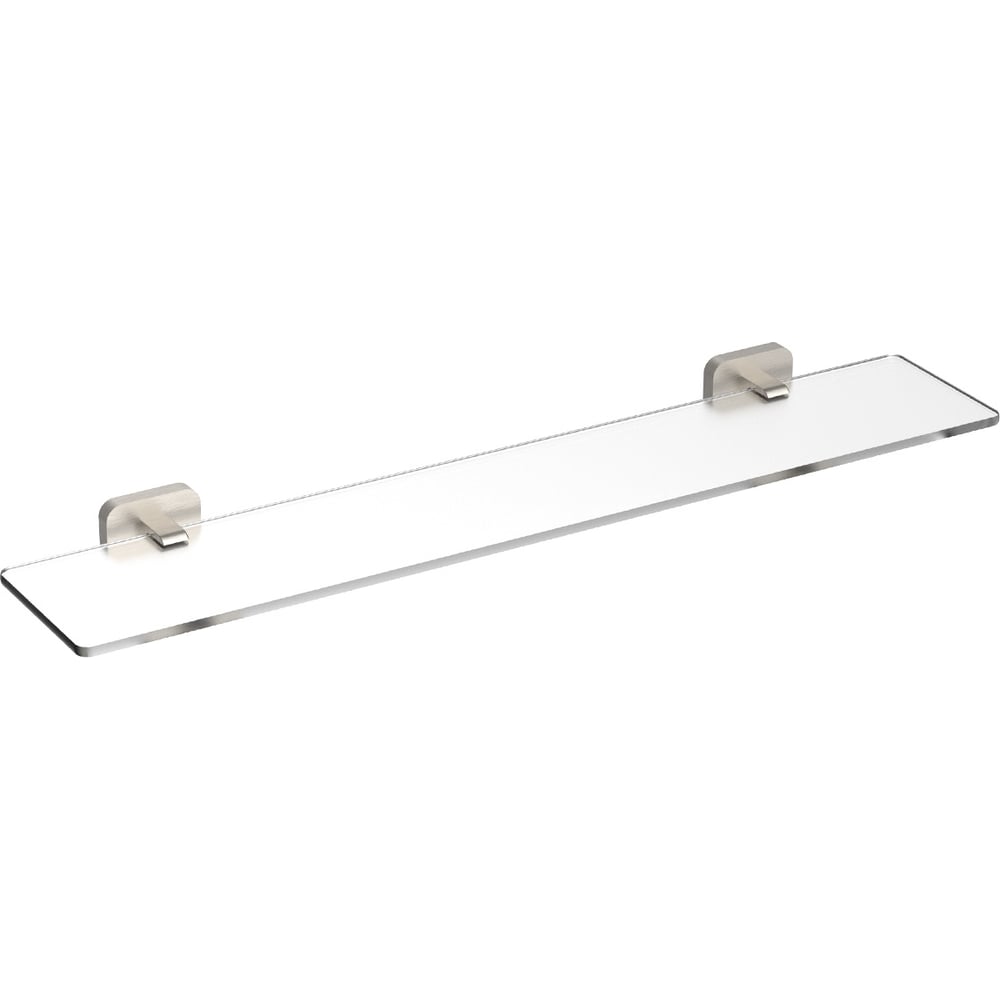 Изображение товара Стеклянная полка для ванной Wonzon & Woghand GRAFFITY, Брашированный никель WW-9327-BN
