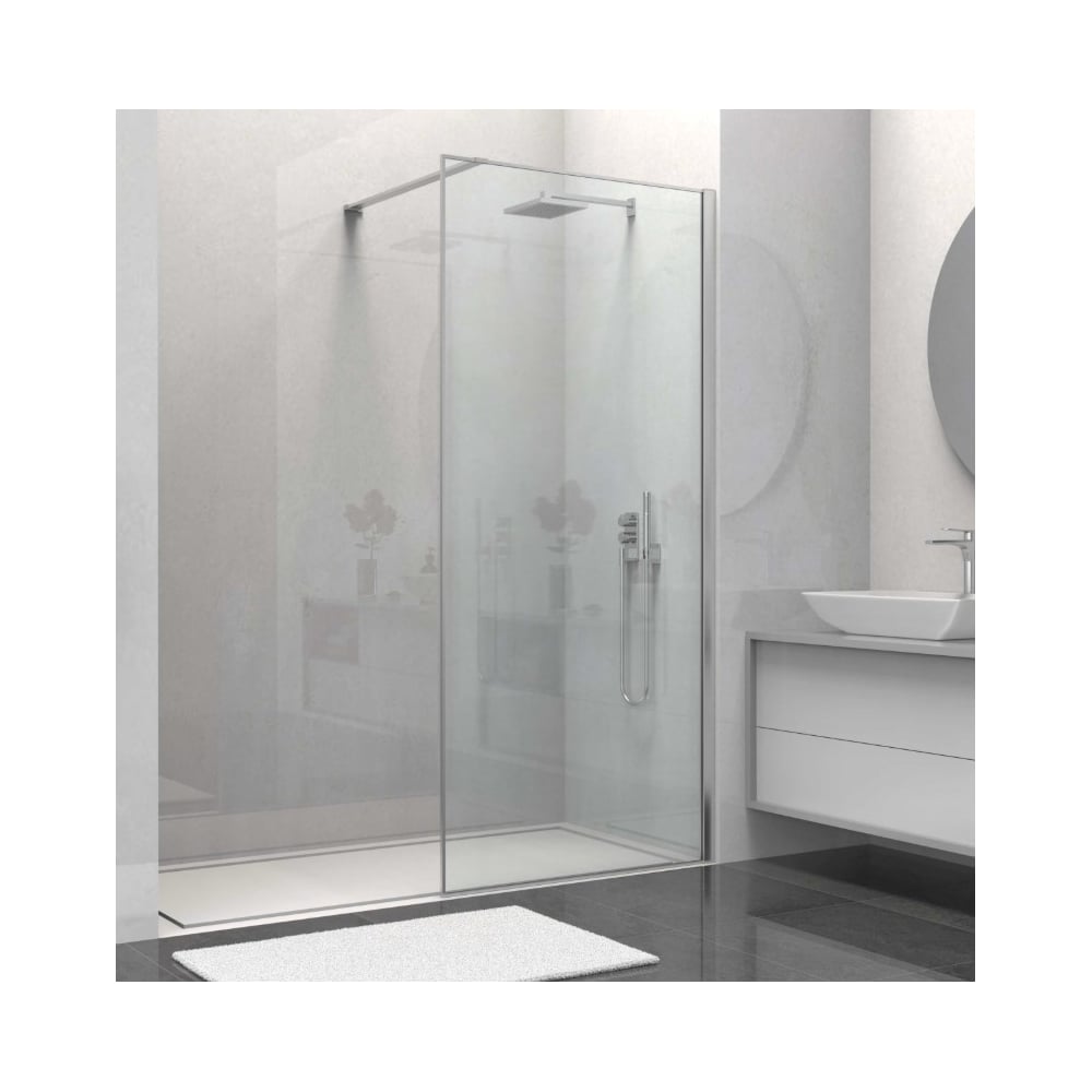 Изображение товара Душевая перегородка VINCEA Walk-In 800_2000 стекло хром 8 мм