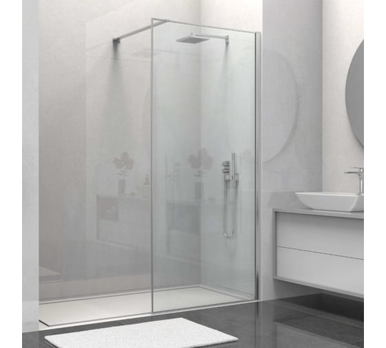 Изображение товара Душевая перегородка VINCEA Walk-In 800_2000, хром, стекло прозрачное VSW-1HS800CL