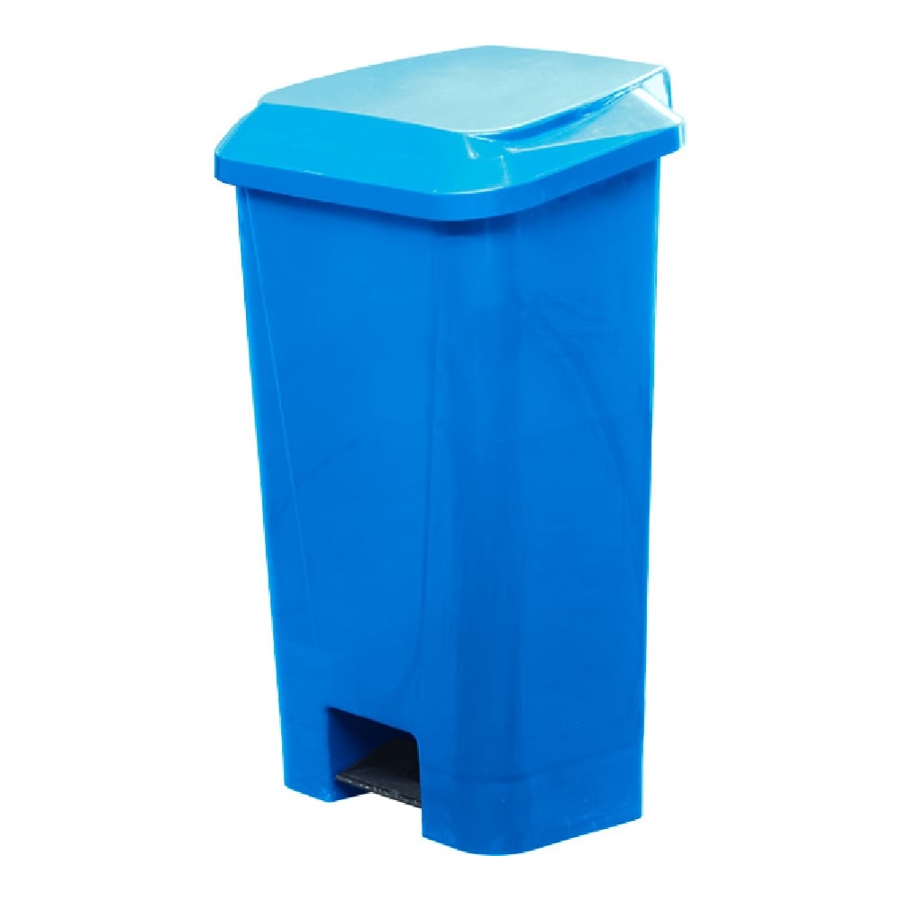 Изображение товара Мусорный контейнер полимерный 80л с педалью и пакетодержателем Тара.ру голубой