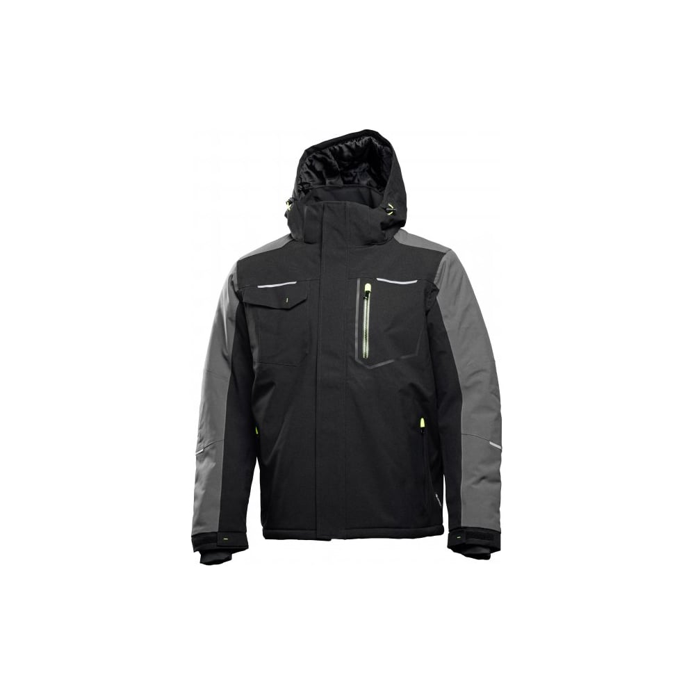 Изображение товара Утепленная куртка мужская HOEGERT AMOS 3XL с капюшоном и светоотражающими полосами