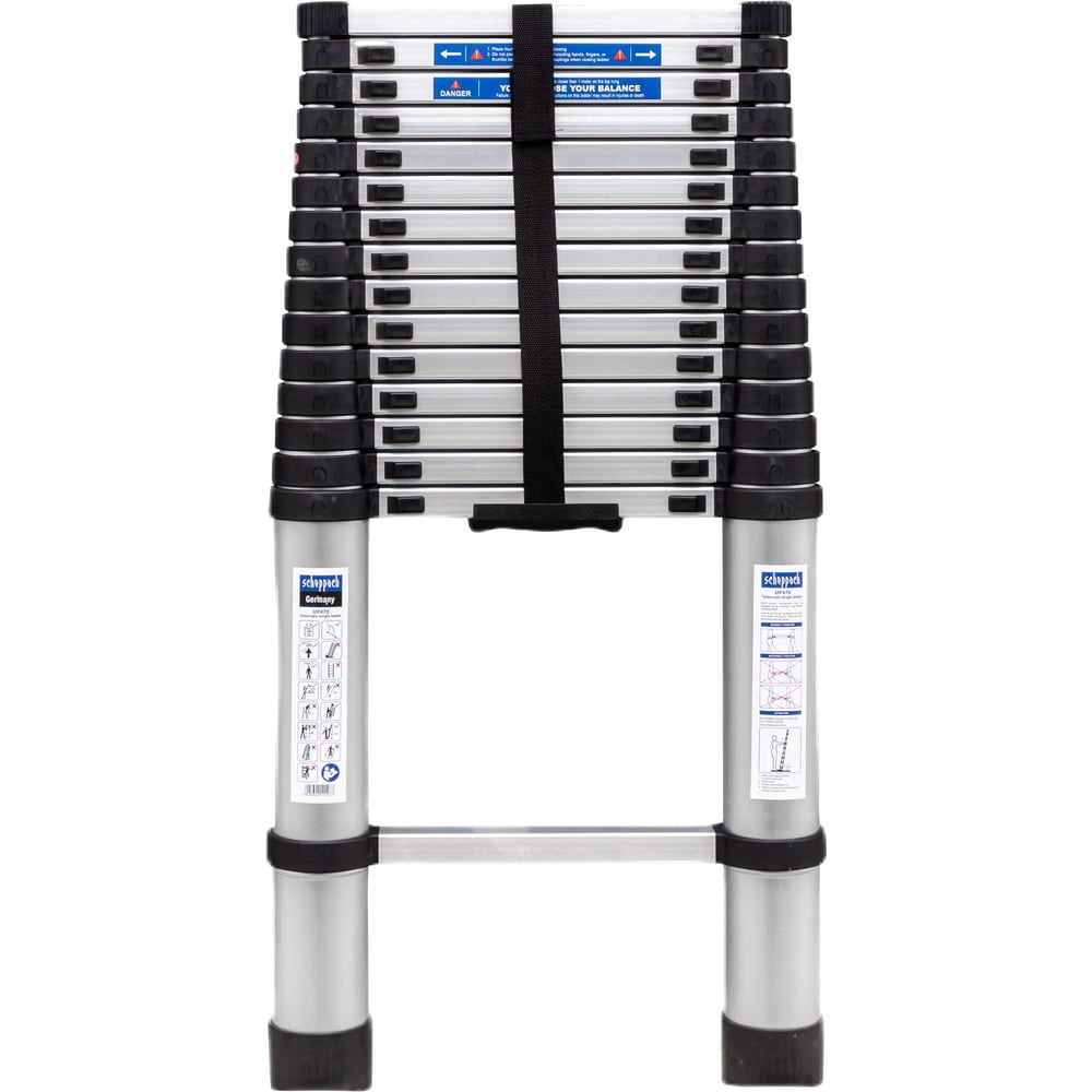 Изображение товара Телескопическая алюминиевая лестница Scheppach 4.7м 16 ступеней Sch-UP470(62495)