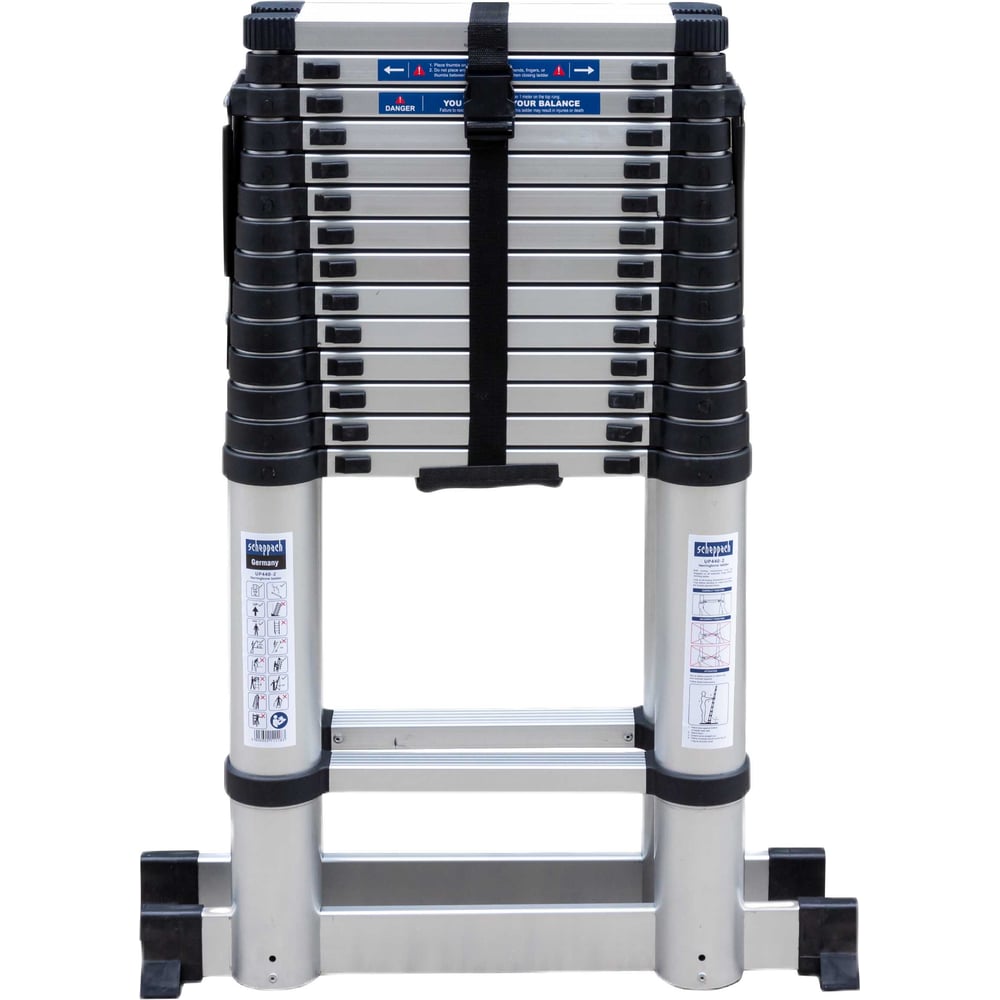 Изображение товара Стремянка телескопическая алюминиевая бытовая Scheppach 4.4м, 15+15 ступеней Sch-UP440-2(62505)