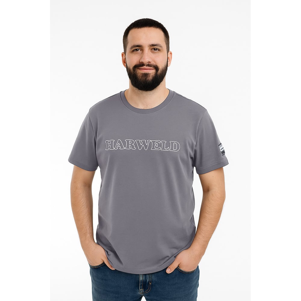 Изображение товара Футболка ТЗРО Harweld ртуть L натуральная хлопковая универсальная