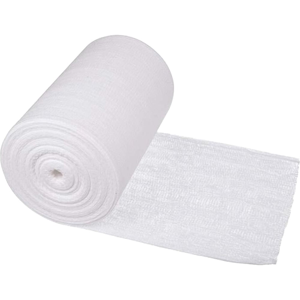 Изображение товара Медицинская отбеленная марля ОФИСМАГ 0,9x5 м хлопок белая рулонная