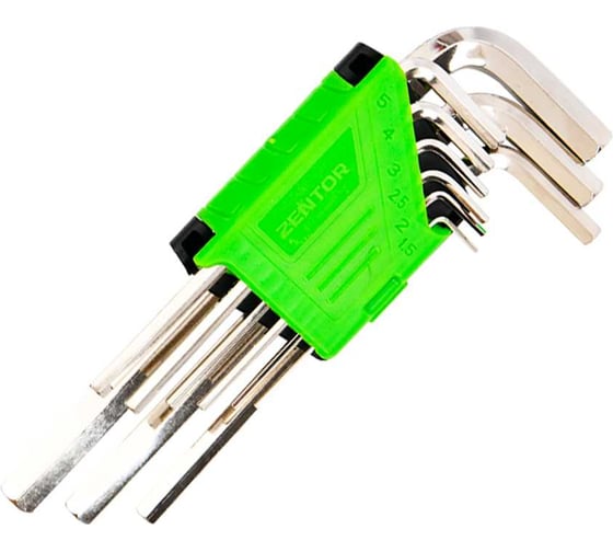 Изображение товара Набор длинных шестигранных ключей Zentor 9 шт. ZT17110S