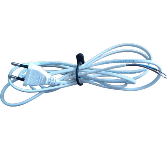 Изображение товара Шнур сетевой с вилкой ООО Ливны-Электро электрический, 2x0.5, ШВВП 2,5А, 1.7 м, в количестве 3 штук ШП 0517