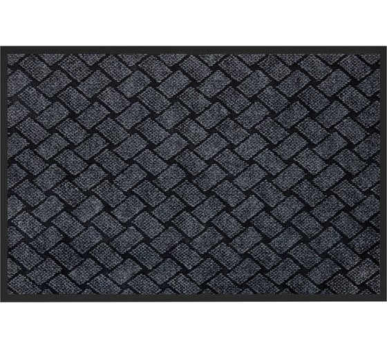 Изображение товара Коврик придверный ОФИСМАГ 60x90см СЕРЫЙ влаго-грязезащитный, 450гр/м2, плетение, PRIMILA KRAFT 701050