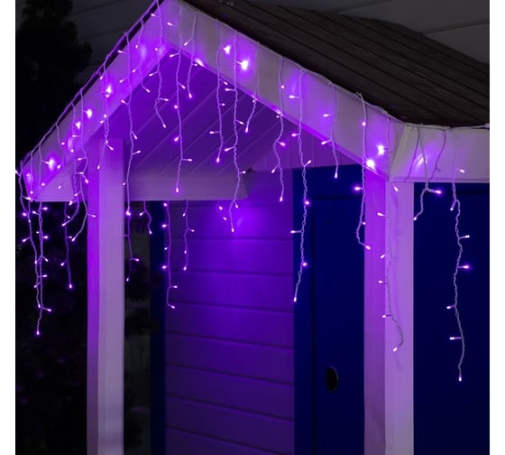 Изображение товара Бахрома Luazon SPEC, IP44, УМС, Ш3м, В0.6м, Н.Б. 3W LED-160-220V, фиолет 1080179