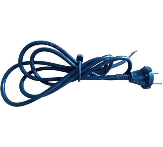 Изображение товара Шнур сетевой с вилкой ООО Ливны-Электро электрический, 2x0,75 ПВС 6А 1.7 м, черный, в количестве 2 штук ПВС 217