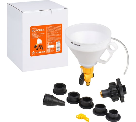 Изображение товара Воронка для замены охлаждающей жидкости через расширительный бачок AIRLINE D-160мм, 8 предметов APFP004