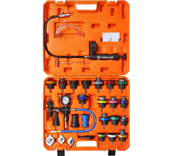 Изображение товара Набор для тестирования и заправки системы охлаждения AIRLINE 29 предметов ATRS028