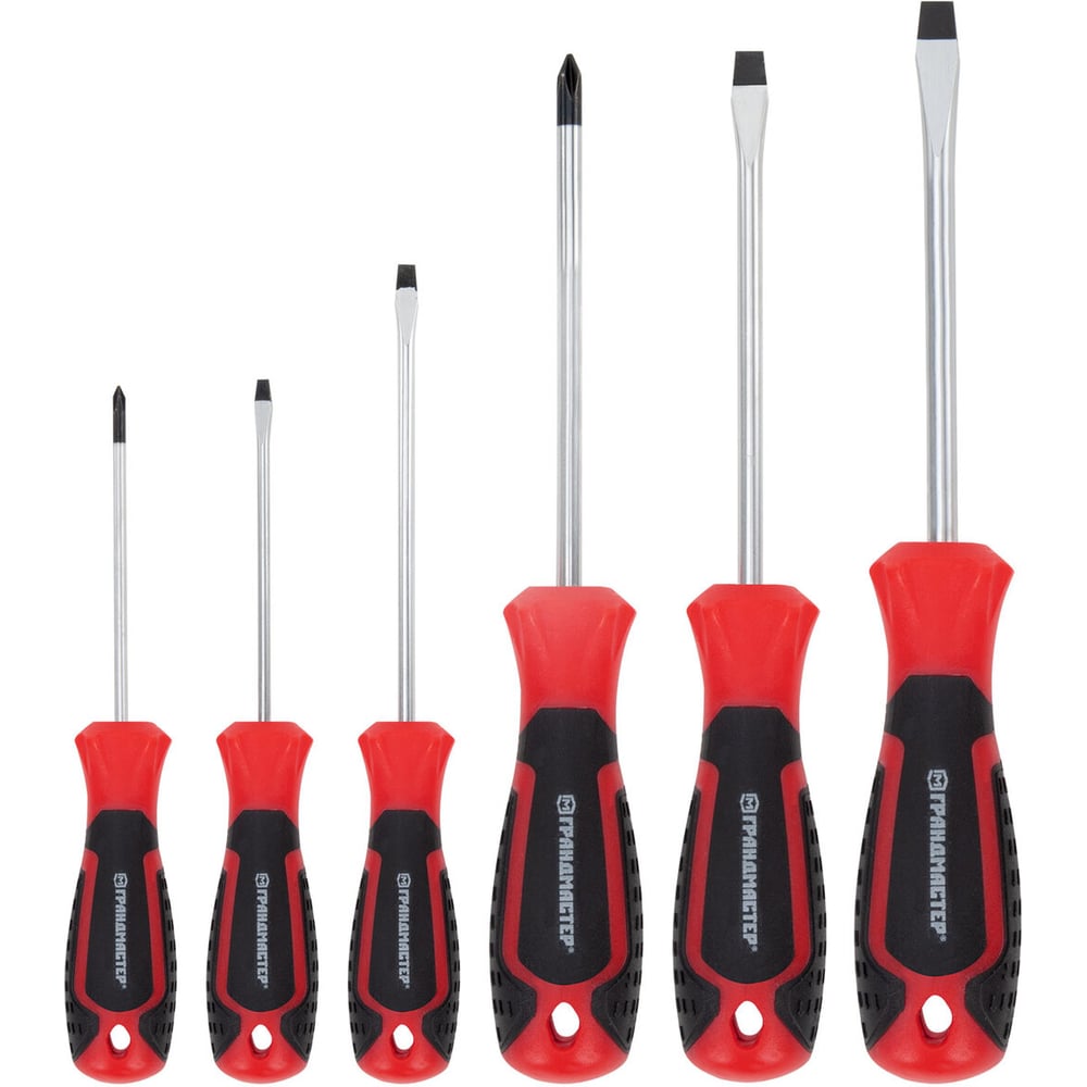 Изображение товара Набор отверток Грандмастер SL/Ph 6 шт с двухкомпонентными рукоятками для профессионалов