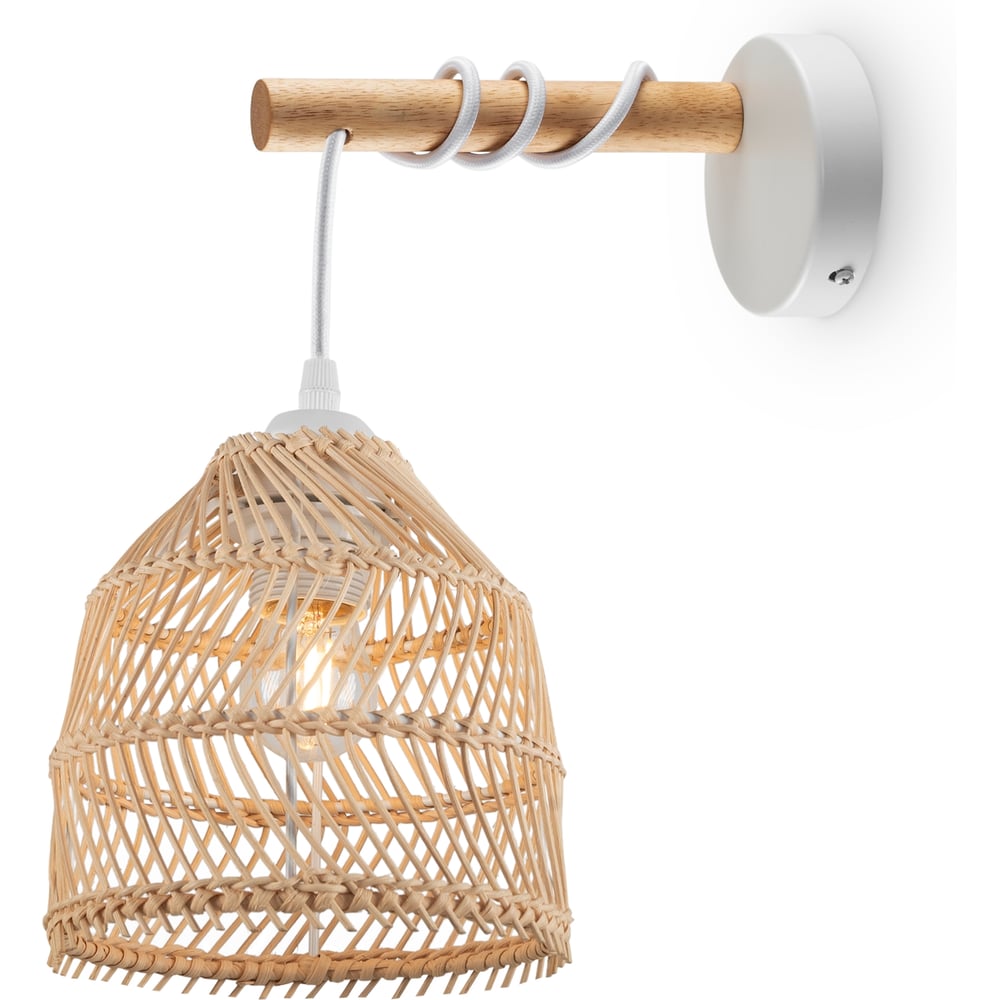 Изображение товара Настенный светильник Freya FR5334WL-01W современный стиль с ротангом