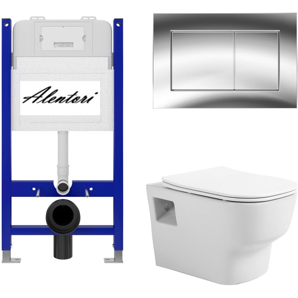 Изображение товара Комплект инсталляции для подвесного унитаза ALENTORI AL.SIS33TAL