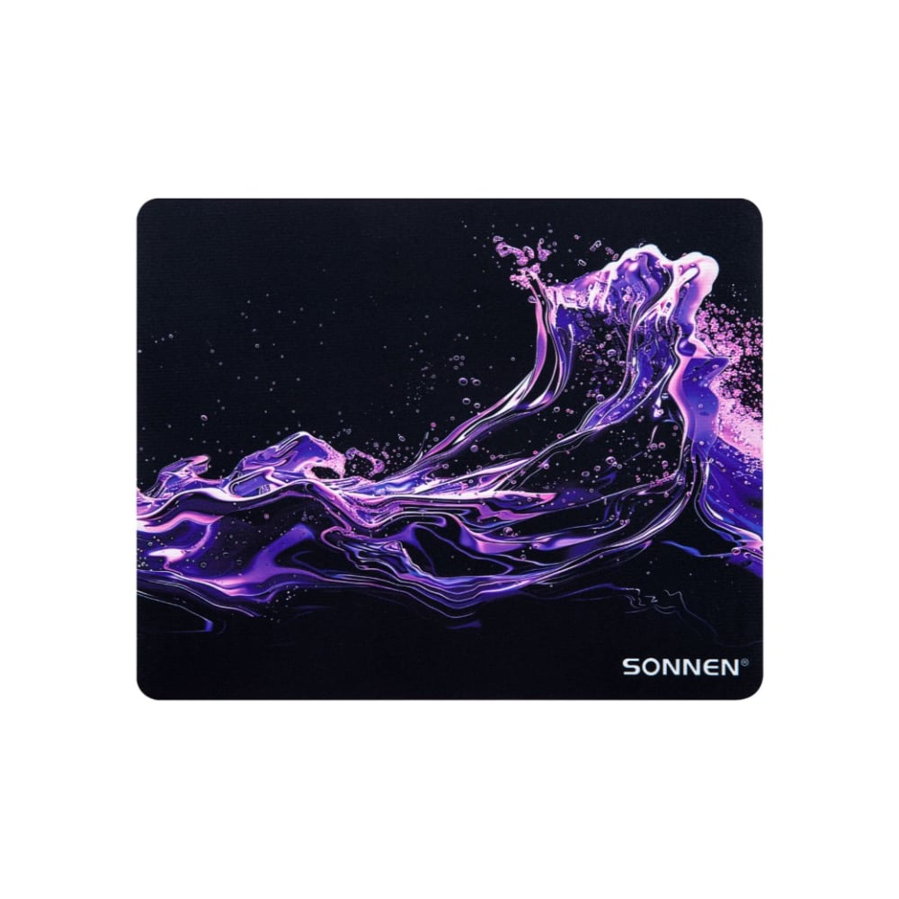 Изображение товара Коврик для мыши SONNEN NEON SPLASH резина+ткань, 250x200x2мм, 513957