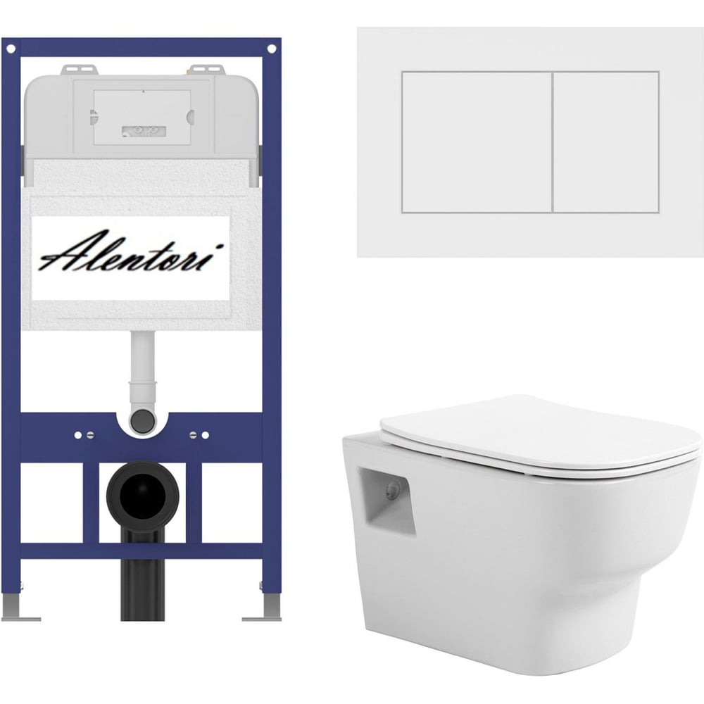 Изображение товара Инсталляция для подвесного унитаза ALENTORI AL.SIS11TAL.CHI020WM с антибактериальным покрытием