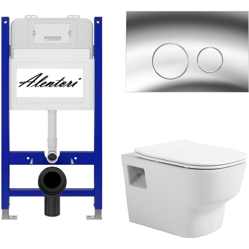 Изображение товара Комплект Инсталляция для подвесного унитаза ALENTORI AL.SIS33TAL