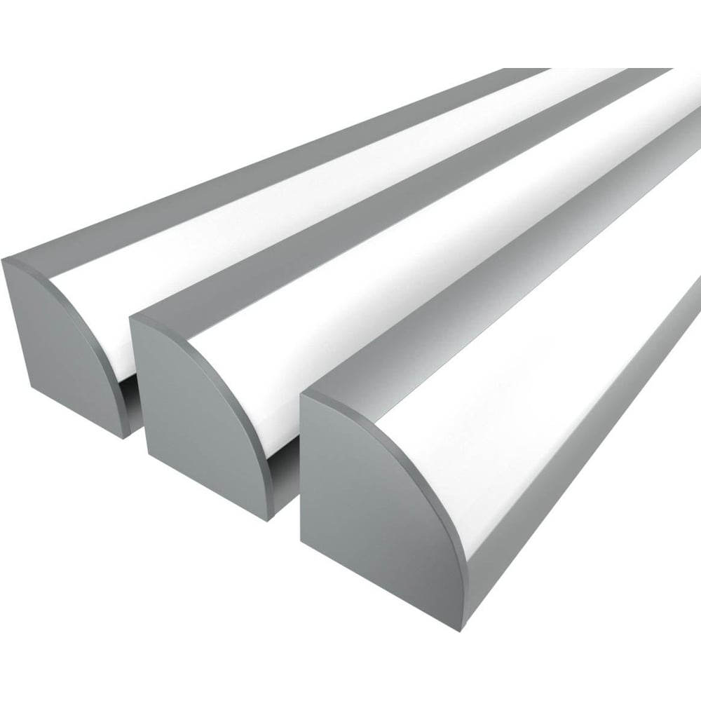 Изображение товара Комплект Ledcraft LC-LPU3333M28-3x3Silver из 3 шт серебро (3м профиль+3м рассеиватель+2 заглушки+4 крепежа) 1616340219