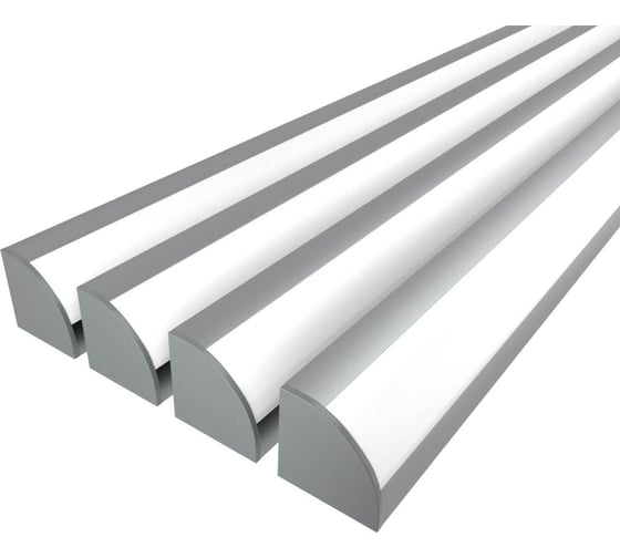 Изображение товара Комплект Ledcraft LC-LPU3333M28-2x4Silver из 4 шт серебро (2м профиль+2м рассеиватель+2 заглушки+2 крепежа) 1616240377
