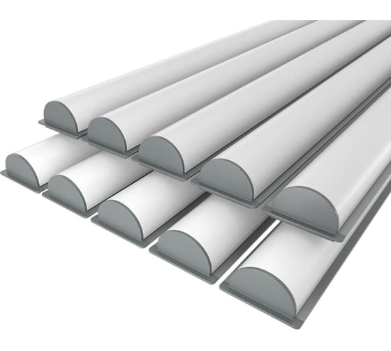 Изображение товара Комплект Ledcraft LC-LPV0532M1-2x10Silver из 10 шт серебро (2м профиль+2м рассеиватель+2 заглушки) 1616240772