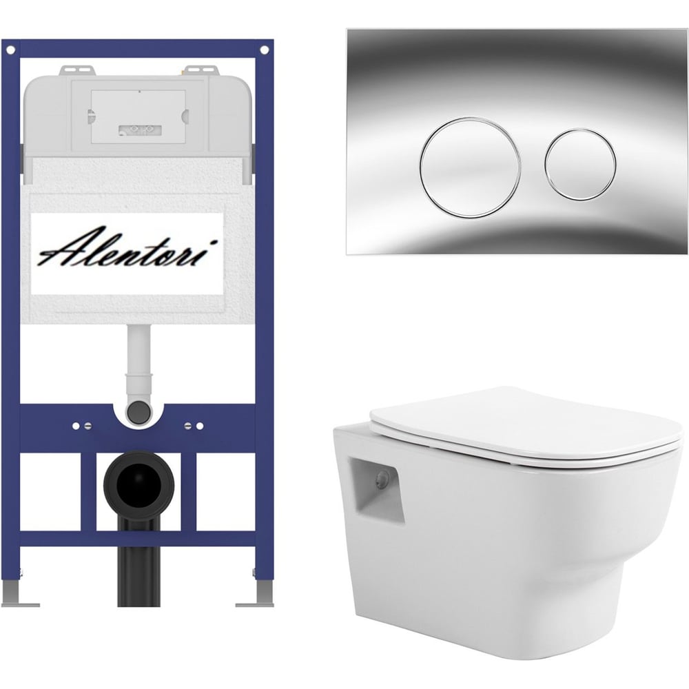 Изображение товара Комплект Инсталляция для подвесного унитаза ALENTORI AL.SIS11TAL