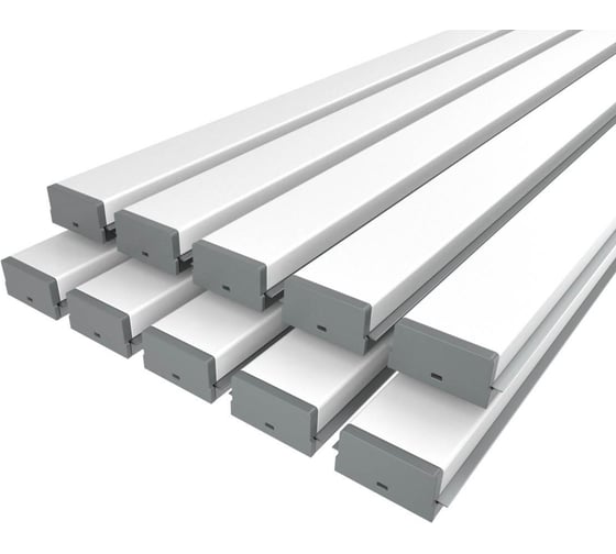Изображение товара Комплект Ledcraft LC-LPV0740M36-2x10Silver из 10 шт серебро (2м профиль+2м рассеиватель+2 заглушки) 1616240721