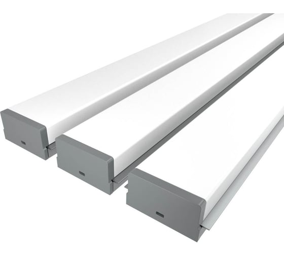 Изображение товара Комплект Ledcraft LC-LPV0740M36-2x3Silver из 3 шт серебро (2м профиль+2м рассеиватель+2 заглушки) 1616240247