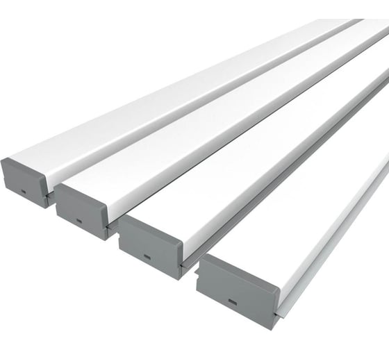 Изображение товара Комплект Ledcraft LC-LPV0740M36-2x4Silver из 4 шт серебро (2м профиль+2м рассеиватель+2 заглушки) 1616240405