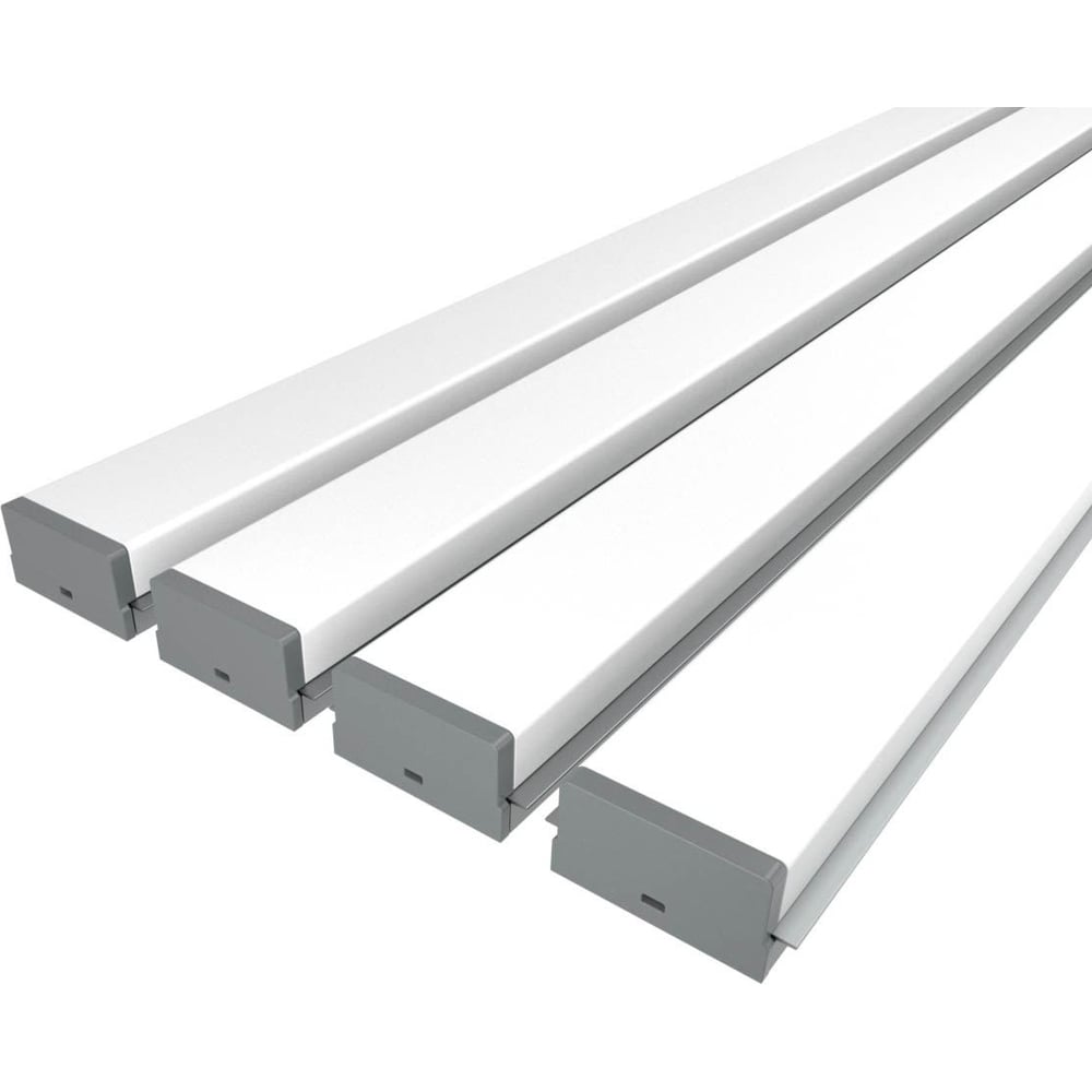 Изображение товара Комплект Ledcraft LC-LPV0740M36-3x4Silver из 4 шт серебро (3м профиль+3м рассеиватель+2 заглушки) 1616340405