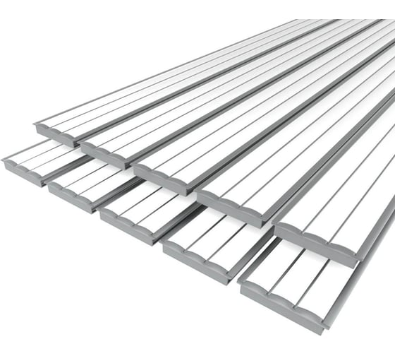 Изображение товара Комплект Ledcraft LC-LPV0956M16-2x10Silver из 10 шт серебро (2м профиль+2м рассеиватель 3шт+2 заглушки) 1616240738