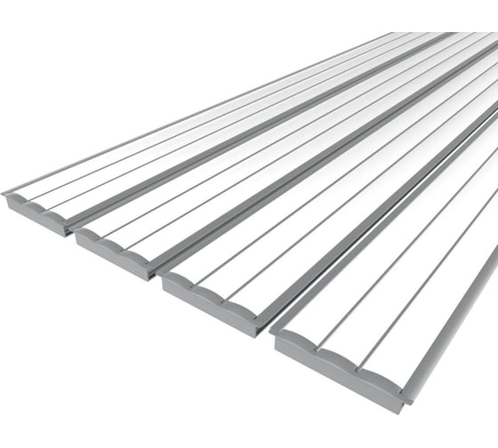 Изображение товара Комплект Ledcraft LC-LPV0956M16-2x4Silver из 4 шт серебро (2м профиль+2м рассеиватель 3шт+2 заглушки) 1616240422