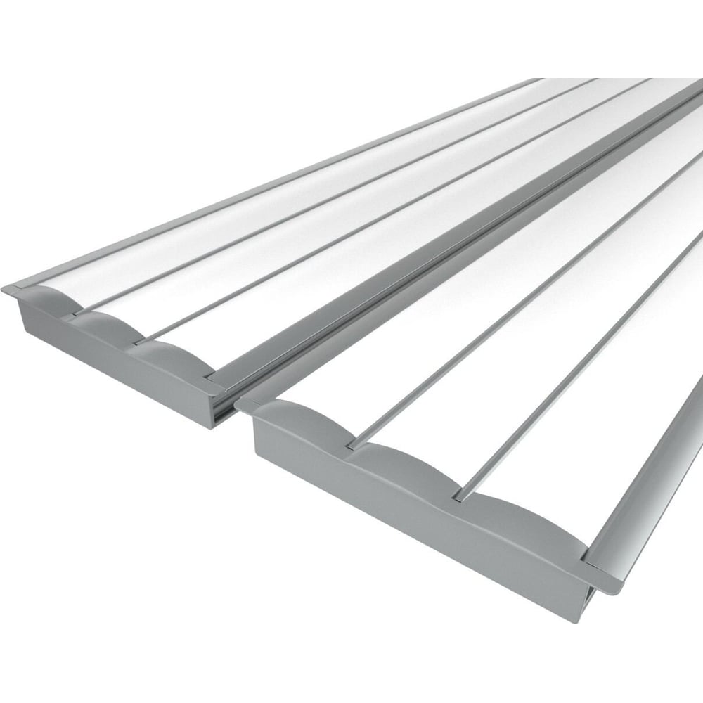 Изображение товара Комплект профилей для LED подсветки Ledcraft LC-LPV0956M16-3x2 серебро 3м с рассеивателем