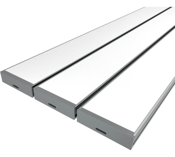 Изображение товара Комплект Ledcraft LC-LPV1035M34-2x3Silver из 3 шт серебро (2м профиль+2м рассеиватель+2 заглушки) 1616240262