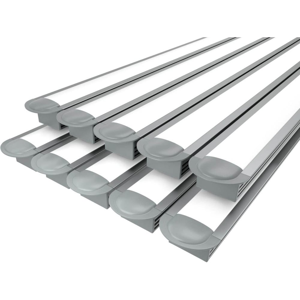 Изображение товара Комплект Ledcraft LC-LPV1222M16-2x10Silver из 10 шт серебро (2м профиль+2м рассеиватель+2 заглушки) 1616240658