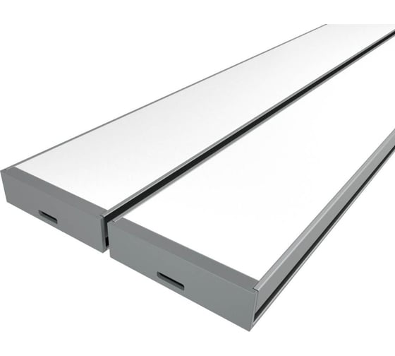 Изображение товара Комплект Ledcraft LC-LPV1035M34-2x2Silver из 2 шт серебро (2м профиль+2м рассеиватель+2 заглушки) 1616240104