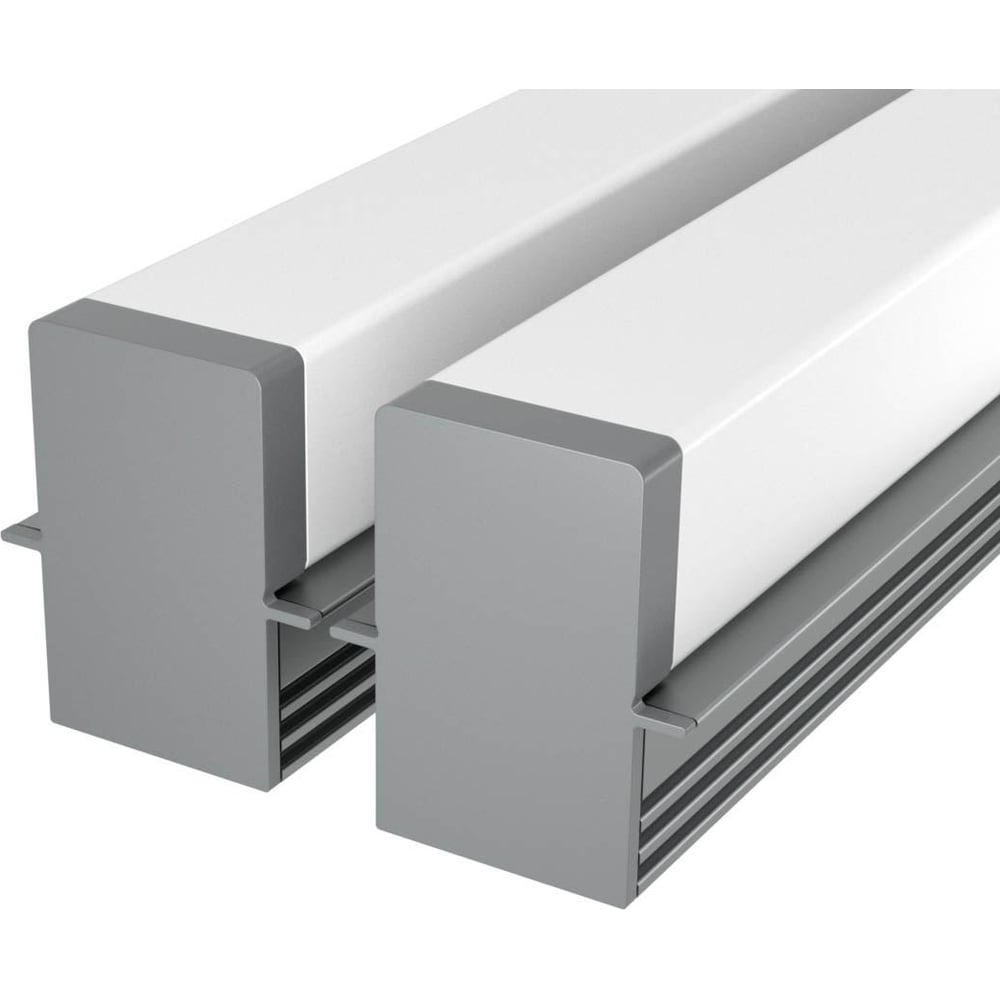 Изображение товара Комплект LED профилей Ledcraft LC-LPV1222M1716-2x2Silver 2м с рассеивателем и заглушками