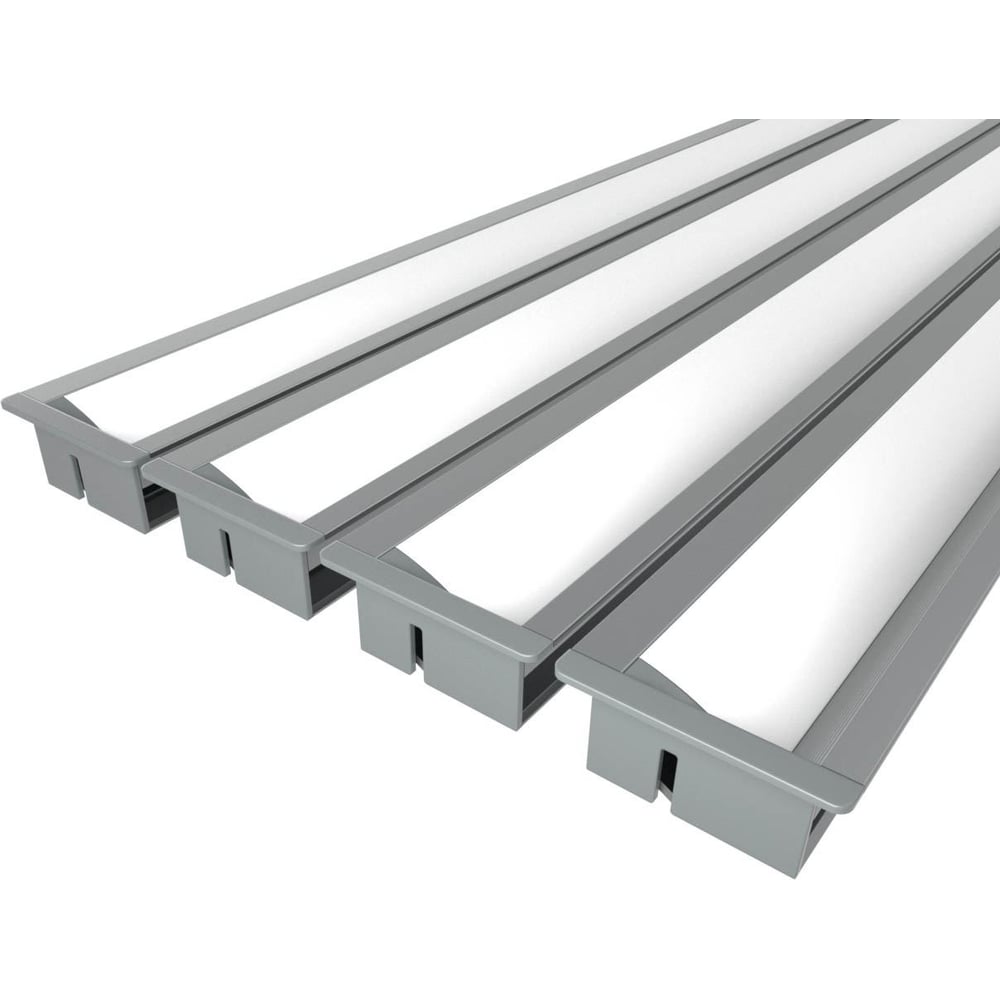 Изображение товара Комплект Ledcraft LC-LPV1226M16-2x4Silver из 4 шт серебро (2м профиль+2м рассеиватель+2 заглушки) 1616240434