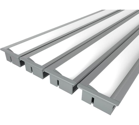 Изображение товара Комплект Ledcraft LC-LPV1226M16-3x4Silver из 4 шт серебро (3м профиль+3м рассеиватель+2 заглушки) 1616340434